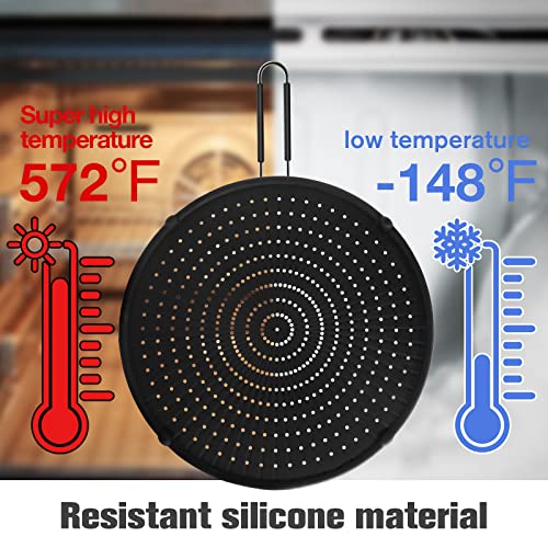 Silicone Splatter Screen for Frying Pan Suitable for 13” Pans, Multi-Use Grease Splatter Guard Heat Resistant to Hot Oil Food Safety Oil Splash Guard