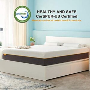 OYT Twin Size Mattress and Standard Size Pillow 2-Pack, 6" Gel Memory Foam Twin Bed Mattress in a Box and Cooling Shredded Memory Foam Pillows with CertiPUR-US Certified Foam for Sleep Supportive