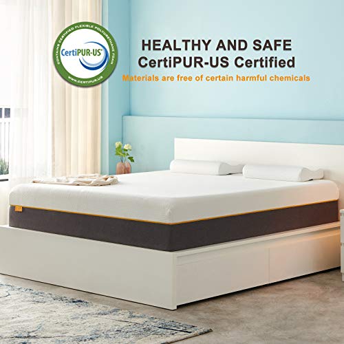 OYT Twin Size Mattress and Standard Size Pillow 2-Pack, 6" Gel Memory Foam Twin Bed Mattress in a Box and Cooling Shredded Memory Foam Pillows with CertiPUR-US Certified Foam for Sleep Supportive