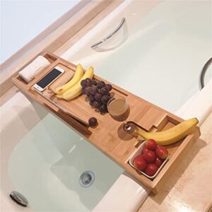 LIUYUNQI Bathtub Tray Basket Flat Rack Bathroom Storage Rack Shelf Drain Rack Sink Bathtub Tray