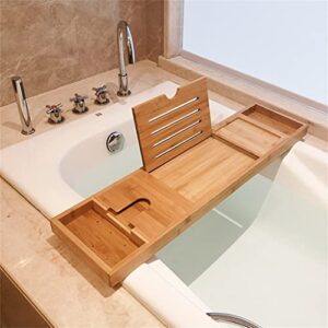 LIUYUNQI Bathtub Tray Basket Flat Rack Bathroom Storage Rack Shelf Drain Rack Sink Bathtub Tray