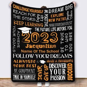 yfgohighhh customized bedding throw blankets graduation blanket, orange for mothers day, dad, family, baby,friends, couples, dogs,christmas birthday-54 x70