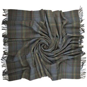 prince of scots highland tartan tweed 100% pure new wool fluffy throw ~ antique hunting stewart ~