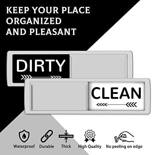 KitchenTour Dishwasher Magnet Clean Dirty Sign Indicator, Kitchen Dish Washer Magnet, Super Strong Magnet Non-Scratching Cute Design Magnet with Stickers for Kitchen Organization - Arrow