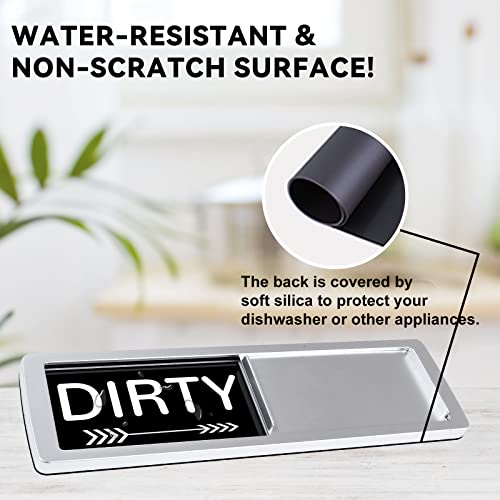 KitchenTour Dishwasher Magnet Clean Dirty Sign Indicator, Kitchen Dish Washer Magnet, Super Strong Magnet Non-Scratching Cute Design Magnet with Stickers for Kitchen Organization - Arrow