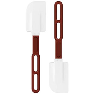 high-temp silicone spatulas, commercial spatula 500°f heat-resistant non-stick silicone scraper, set of 2 (10-inch, nsf)