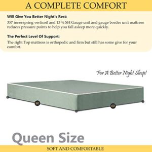 Mayton 8-Inch Firm Double sided Tight top Waterproof Vinyl Innerspring Mattress 8" Split Wood Box Spring/Foundation Set, King