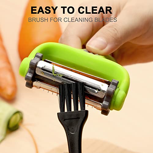 EEKEDO Potato Peelers, Vegetable Peeler with Non-slip Handle, 3 in 1 Y-Peeler & I-Shape Apple Peeler for Fruit Veggie Carrot Zucchini