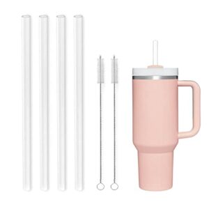 replacement straw for stanley cup tumbler 40 oz 30 oz 20 oz adventure quencher, 4 pack reusable straws stanley cup accessories straws for stanley 40 oz tumbler with handle