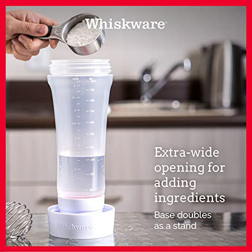 Whiskware Pancake Batter Dispenser and Mixer with BlenderBall Wire Whisk for Cupcakes, Muffins, Crepes, and more