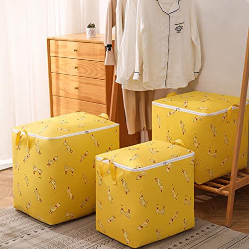 LOYE Comforter Bags Storage Bag Wardrobe Storage Bag Sweater Clothes Storage Container Clothing Storage Box Foldable Closet Storage Clear Plastic Clothes Bags (B-@, One Size)