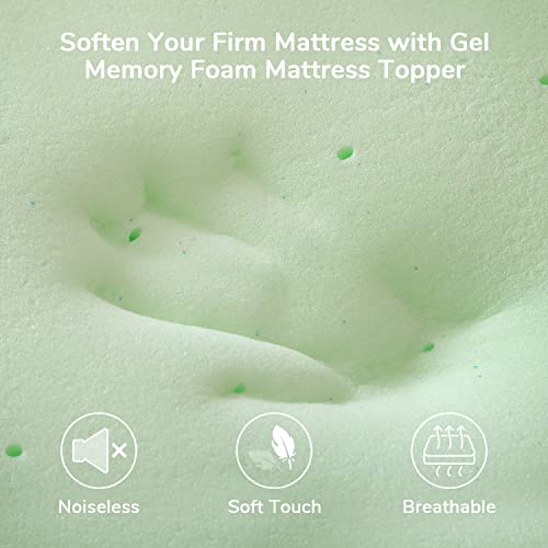 Novilla 2 Inch Mattress Topper King, Ventilated Memory Foam Mattress Topper with Gel Infusion for Comfort & Cooling Sleep, Ultra Soft King Size Mattress Topper- Ergonomic Design & Skin-Friendly