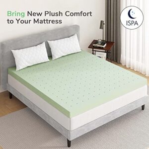 Novilla 2 Inch Mattress Topper King, Ventilated Memory Foam Mattress Topper with Gel Infusion for Comfort & Cooling Sleep, Ultra Soft King Size Mattress Topper- Ergonomic Design & Skin-Friendly