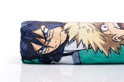 JUST FUNKY My Hero Academia U.A. Academy Heroes Large Anime Fleece Throw Blanket | Official My Hero Academia Throw Blanket | Collectible Anime Throw Blanket | Measures 60 x 45 Inches