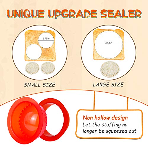 HiYZ Sandwich Cutter and Sealer - 5 PCS Decruster Sandwich Maker - Peanut Butter and Jelly Crustless Sandwich Bread Pancake Maker Cookie Cutter for Kids Children Boys Girls