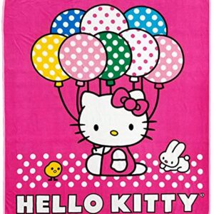 Hello Kitty Blanket - Hello Kitty Sanrio Throw (50 x 60 in) Baloon