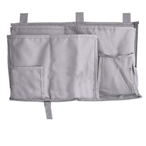 oululu bedside caddy - hanging bedside storage organizer bag for bunk beds sofa (grey)
