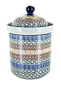 blue rose polish pottery athena medium canister