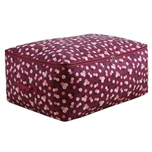 heave clothes storage large capacity clothes quilt organizer pillow storage bag under bed storage organizer for bedroom washable clothes bedding storage bag - wine red l