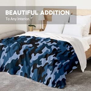 Throw Blanket for Couch, Cozy Warm Plush Fleece Throw Blanket for Adults and Kids, Ultra-Soft Flannel Blanket Decorative Fuzzy Throws for Sofa Bed Dorm, All Season 50x60 in (Camo)