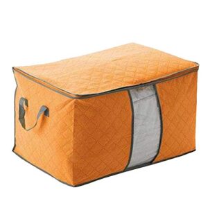 fridg frigidssm home stackable clothes quilts pillows luggage packing bedding organizer folding storage bag box orange