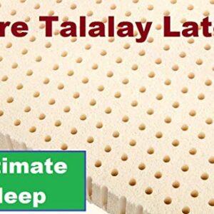 King Original Talalay Latex Mattress Pad Toppers: US Made 2", 3", Many Densities (3" Thick, 14 ILD Soft)