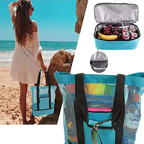 VARWANEO 1 PC Adult's Beach Bag Cooler Compartment Design Camping Travel Picnic Portable Multipurpose Shoulder Bags