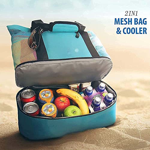 VARWANEO 1 PC Adult's Beach Bag Cooler Compartment Design Camping Travel Picnic Portable Multipurpose Shoulder Bags