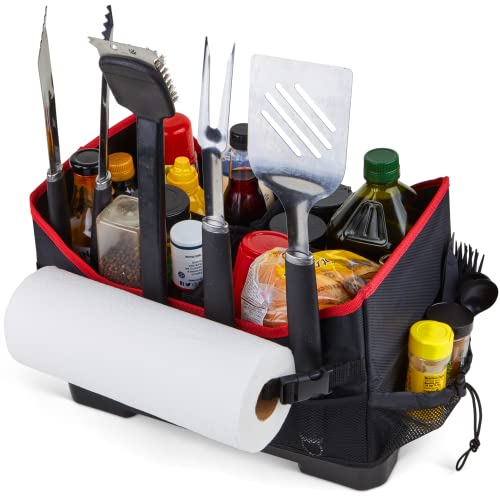 Grillman Large Griddle/Grill Caddy – BBQ/Tailgating Accessories, BBQ Storage Caddy - Blackstone Grill Condiment Holder - Blackstone Cook Caddy – Tool Organizer - Grilling Gifts for Men, Father's Day