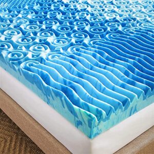 thomasville gellux cooling foam mattress topper, 3", twin, blue