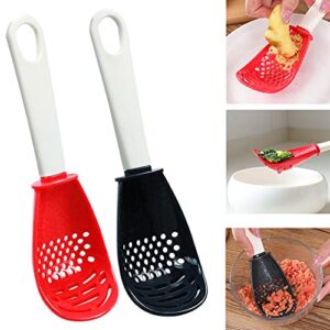 multifunctional cooking spoon, skimmer scoop colander strainer grater masher, non-stick, non-toxic, heat-resistant, for cooking, draining, mashing, grating, beating