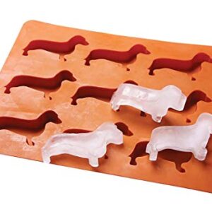 LYWUU Dachshund Dog Shaped Silicone Ice Cube Molds and Tray