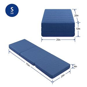 Olee Sleep 4 Inch Tri-Folding Memory Foam Topper, Single size
