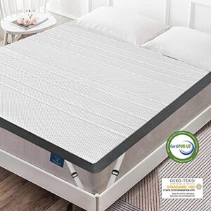 LINCELLI Extra-Luxurious 4-Inch Quilted Double-Layer Memory Foam Mattress Topper, Full Size