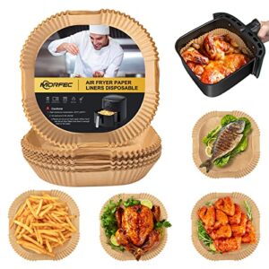 air fryer liners disposable paper - 130 pcs 8in square parchment paper liners, non-stick airfryer liners fit 5 6 7 8 qt for air frying, baking, roasting microwave