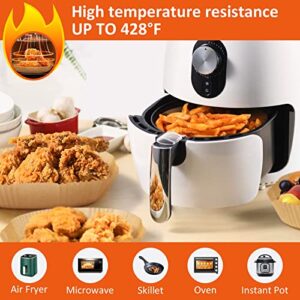 Air Fryer Liners Disposable Paper - 130 Pcs 8In Square Parchment Paper Liners, Non-Stick Airfryer liners Fit 5 6 7 8 QT for Air Frying, Baking, Roasting Microwave