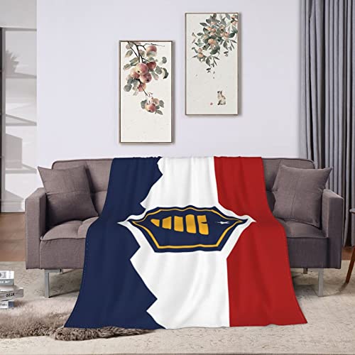 2022 Utah Flag Design Throw Blanket for Couch Bed Sofa Super Soft Cozy Blankets 60"x50" Textured Flannel Throw Blanket