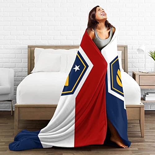 2022 Utah Flag Design Throw Blanket for Couch Bed Sofa Super Soft Cozy Blankets 60"x50" Textured Flannel Throw Blanket