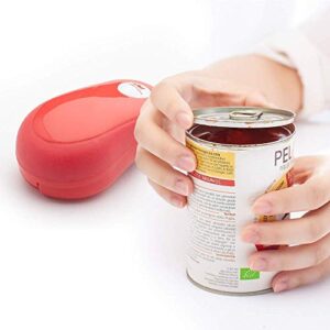 Kitchen Mama One Touch Can Opener: Open Cans with A Simple Push of Button and Stop Automatically After Completion - Smooth Edge, Food-Safe | Two Electric Can Openers - Red and Purple