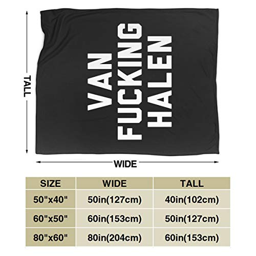 Van Fucking Halen Blanket Novelty Throw Blanket 50"" x40 Flannel Micro Fleece Blanket for Sofa Home Camping Travelling Blanket