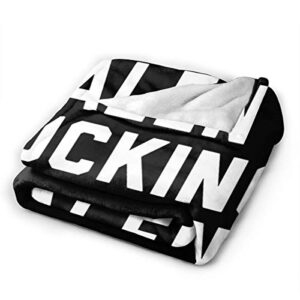 Van Fucking Halen Blanket Novelty Throw Blanket 50"" x40 Flannel Micro Fleece Blanket for Sofa Home Camping Travelling Blanket