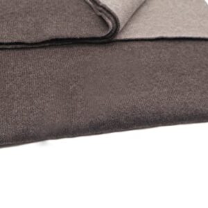 State Cashmere Reversible Throw Blanket - Ultra Soft Accent Blanket for Couch, Sofa & Bed Made with 100% Inner Mongolian Cashmere - Crafted Home Accessories - (Black Coffee/Winter Twig, 60"x50")