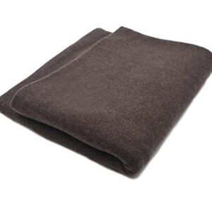 State Cashmere Reversible Throw Blanket - Ultra Soft Accent Blanket for Couch, Sofa & Bed Made with 100% Inner Mongolian Cashmere - Crafted Home Accessories - (Black Coffee/Winter Twig, 60"x50")