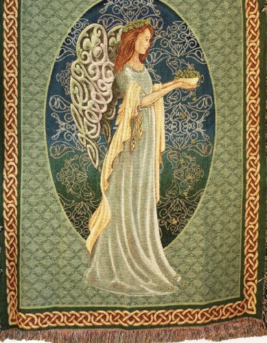 Manual Inspirational Collection 50 x 60-Inch Tapestry Throw, Irish Angel