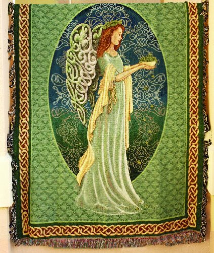 Manual Inspirational Collection 50 x 60-Inch Tapestry Throw, Irish Angel