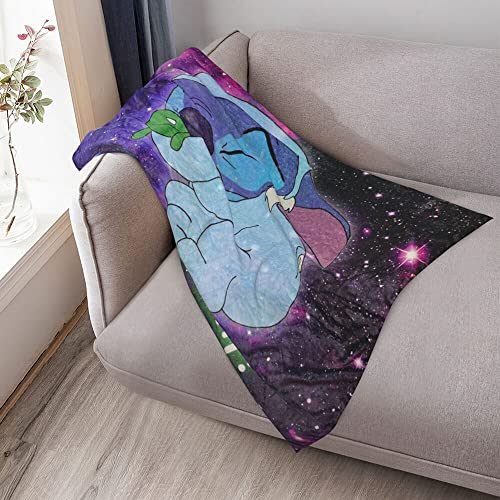 Goodnight Stitch Blanket for Kids Gifts Lightweight Soft Warm Throw Blankets for Living Room Bed Couch Sofa in 50x60in