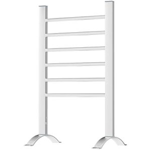 dailylife towel warmer 2-in-1, 6 bars heated towel rack freestanding & wall mounted, aluminum frame for bathroom