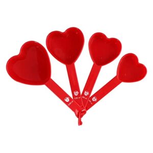 heart shaped measuring cups, 4-ct. (red)