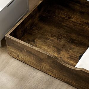 The Storage MAX - Underbed Wooden Organizer with Wheels - Dark Wood