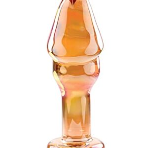 Gender X - Just The Tip Glass Plug - Iridescent Gold, Red, Orange